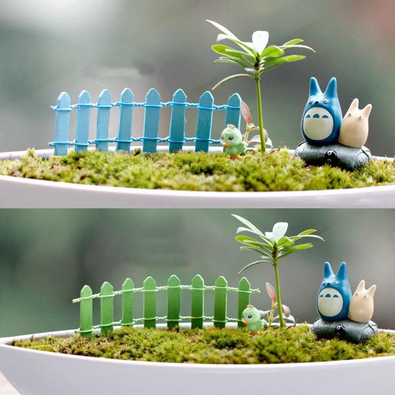 1pc Fairy Tale Garden Mini Fence, 9.5cm/90 Cm Wooden Mini Picket Fence Border Decor, for DIY Terrariums, Succulents, Planters, Dollhouse Yards