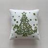 Christmas And New Year Plush Cushion Cover Red Teddy Velvet Embroidered Pillowcase Festive Joyful Home Pillow Covers Decorative