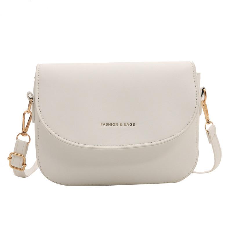 Trendy Candy-colored Saddle Bag In White Khaki Pink Green Brown Black