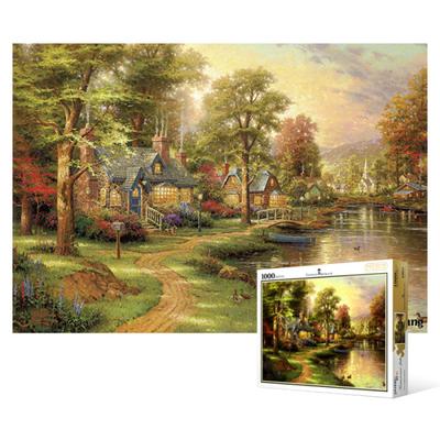 1000 Piece Jigsaw Puzzle - Hometown Lakeside, Popular Korean Puzzle