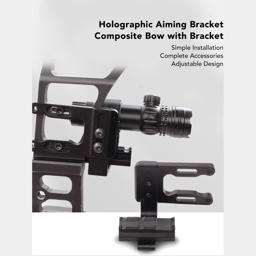 Adjustable Archery Laser Sight Bracket Aluminium Alloy Archery Bow Sight Scope Bracket for Composite Bow Reverse Bow