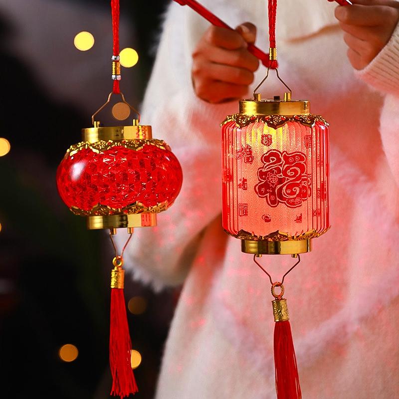 2025 Chinese New Year Lanterns Spring Festival Red Lanterns Pendants Decoration Traditional New Year Handheld Hanging Lantern