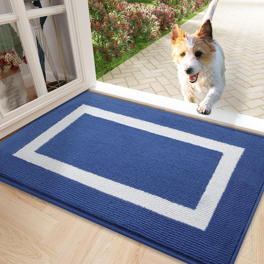 Olanly Indoor Door Mat Non-Slip Mat For Entryway Absorbent Resist Dirt Entrance Mat Washable Low-Profile Inside Floor Doormats