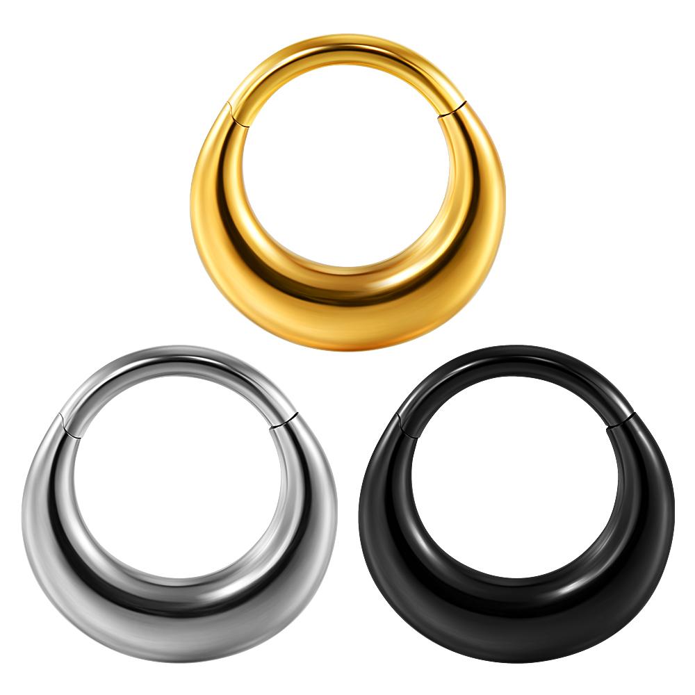 1/3PCS Sets Moon Waterdrop Snake Septum Piercing Clicker Flower Nose Rings 16G Segment Cartilage Daith Hoop Earring Jewelry Gift