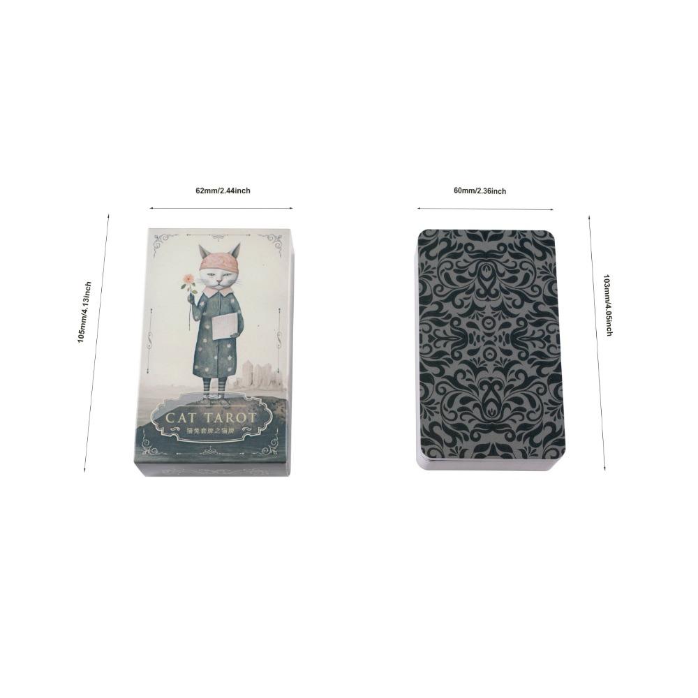 Surrealist Cat Tarot Cards 10.3*6cm - Aesthetic 78-Card Whimsical Deck with Soft Pastel Illustrations