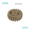 DIY Building Blocks MOC Technical Gear Axle Bricks Parts Worm Rack Conector Train Car Crane Model Assembles Christmas Gifts