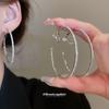 European and American Zircon Circle Earrings, Earclips, Exaggerated Niche Design Earrings, Light Luxury Earrings.