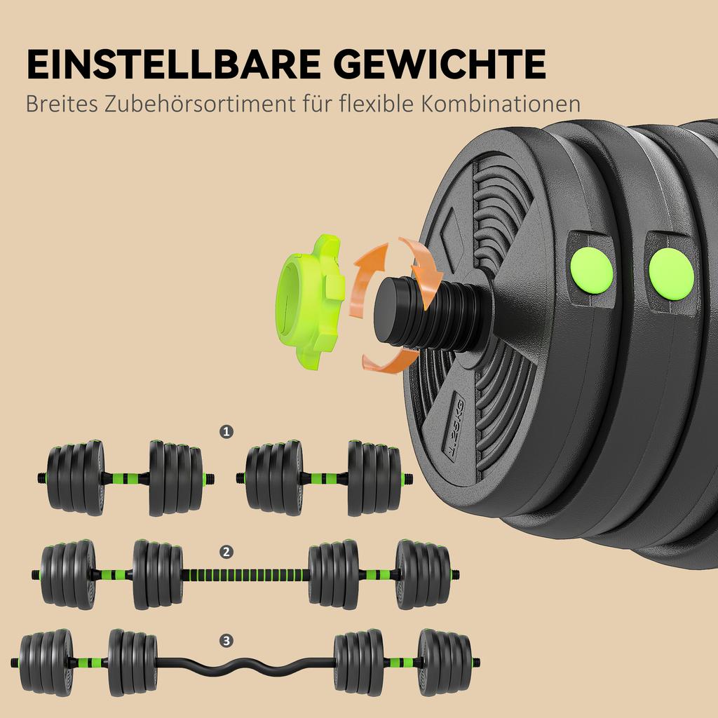 Adjustable Dumbbell Set 30 KG Dumbbell Set Dumbbells Barbells Weight Set for Strength Training