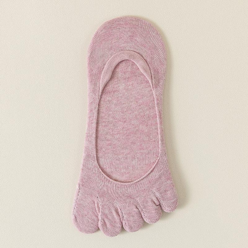 

Женские летние тонкие однотонные сетчатые бесшовные носки-пятипальцы, устойчивые к образованию катышков, невидимые 1 pair розовый