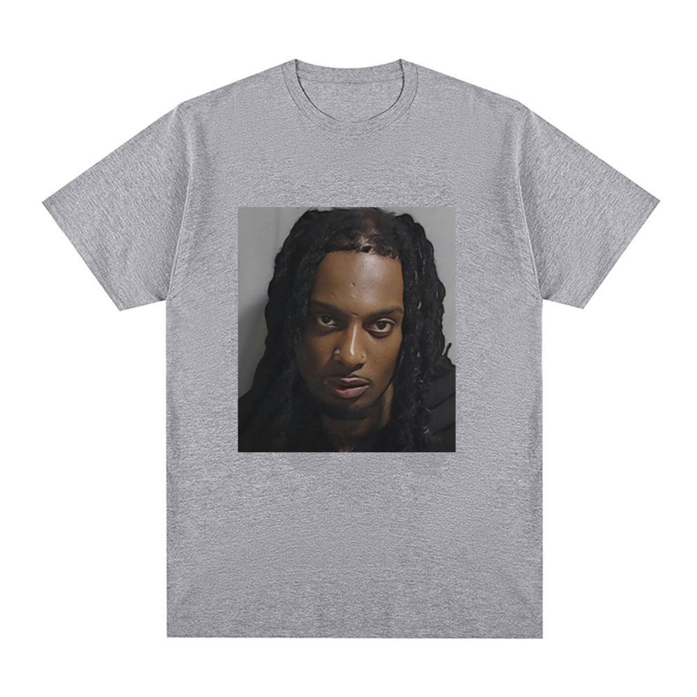 Rapper Playboi Carti Mugshot Graphic Tshirt Unisexs Fashion Vintage Hip Hop T Shirt Casual Cotton Short Sleeve Oversized Tshirts