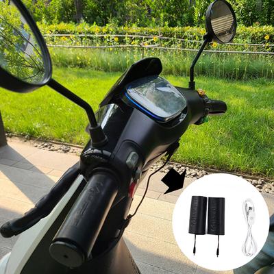 1/2/3PCS USB Heated Moto Handlebar Grips 3 Gear Fast Heating Waterproof with Switch Anti Vibration Hand Warmer Sleeves for Moto