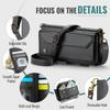 Per Galaxy Z fold 7 6 5 4 3 Custodia con Slot Porta Penna, Custodia Portafoglio con Blocco RFID con Porta Carte Cinturino con Zip Pelle PU Flip