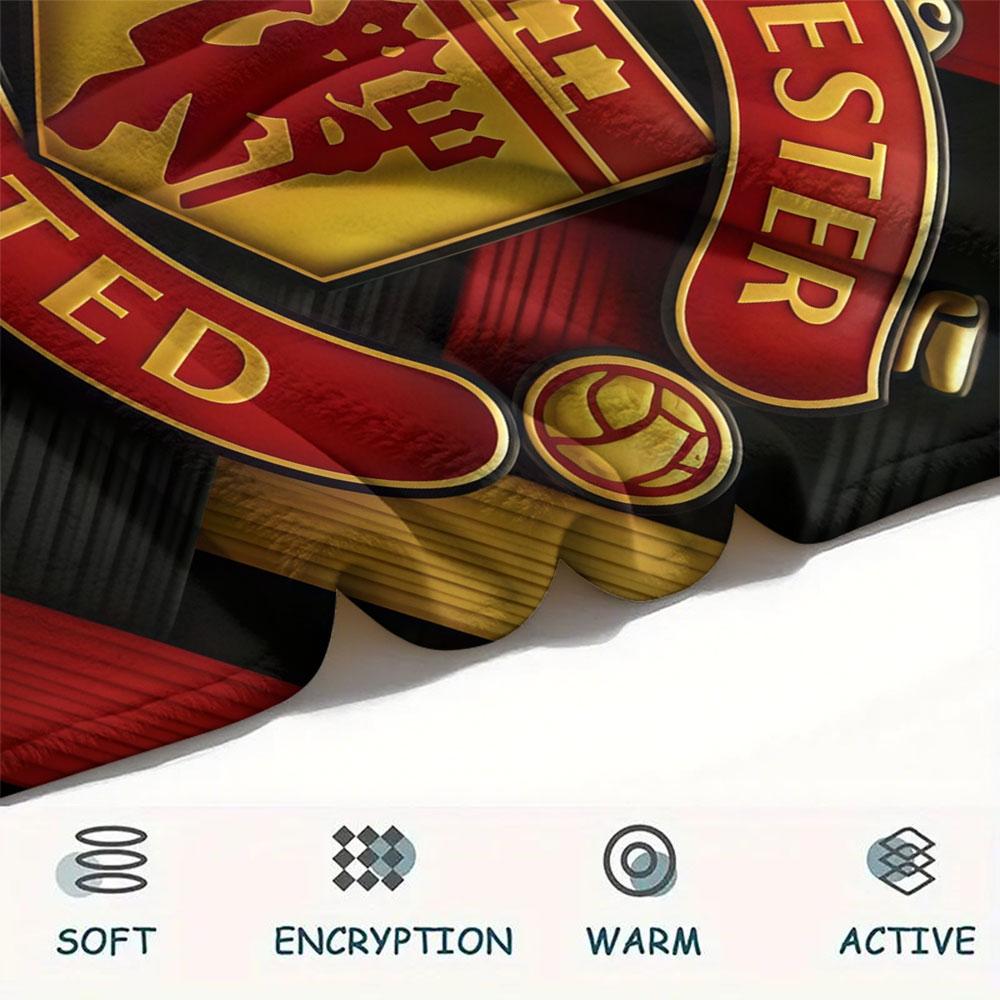 Elite MUFC Kaderdecke, Hohe Qualität, Bequem für alle Jahreszeiten, Heimdekoration, Wärme und Komfort
