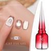 Champagne Cat Eye Gel Nail Polish - Whitening Manicure for Autumn/Winter