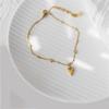 Elegant Gold Ankle Bracelet Featuring Heart Crystal Stylish Foot Chain For Fashionable Women Seeking Stylish Accessories