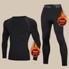 Men's Thermal Fleece Base Layer Set - Winter Velvet Running Sportswear