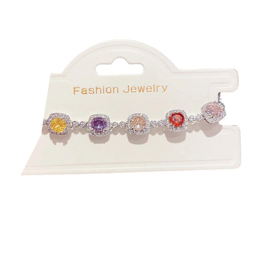 Vintage Geometric Cubic Zirconia Gold Plated Bracelet For Women Gift Ideas