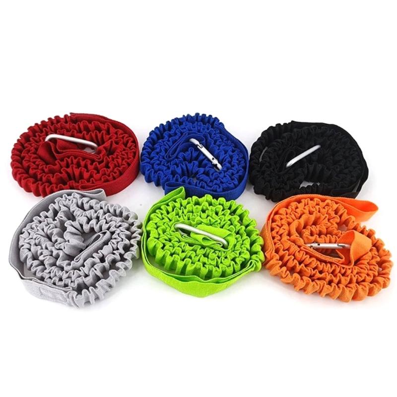 Stretchable Kayak Paddle Leash Tethers with D-Shape Carabiner Leash Strap Kayaking Board Paddle Surfboard Fishing Rod