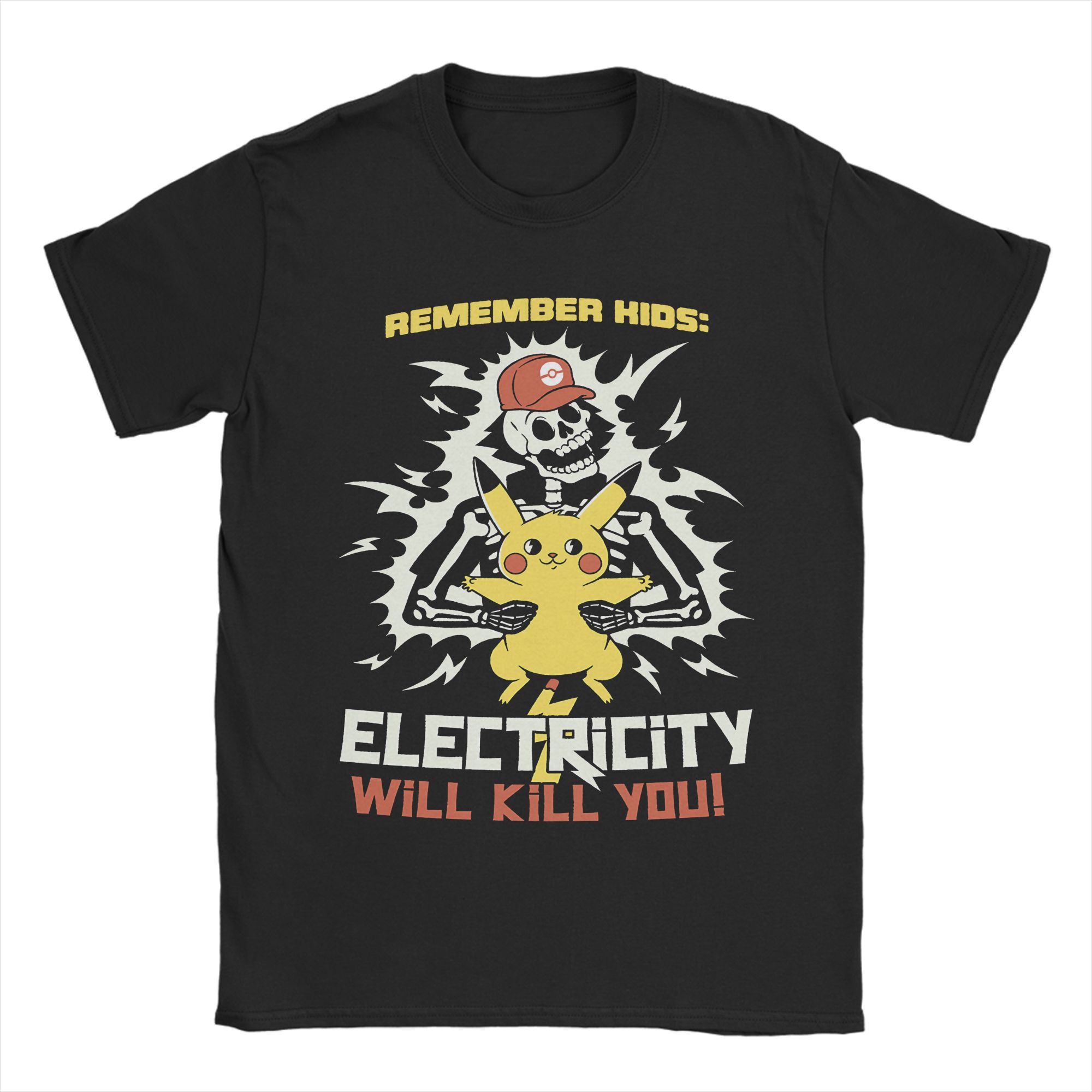 XIXI Fashion Pokemon T-shirt Heren 100% Katoen Casual T-shirts Ronde Hals T-shirt Korte Mouw Kleding Zomer XL