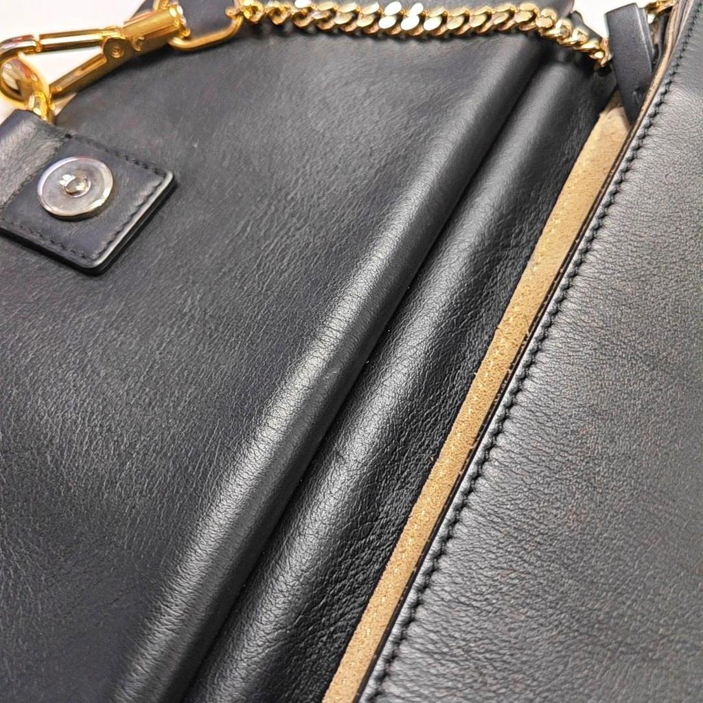 [Pre-Owned] Faye Accordion Style Front Flap Suede Calfskin Crossbody Shoulder Bag - Fair #1WHAMF0