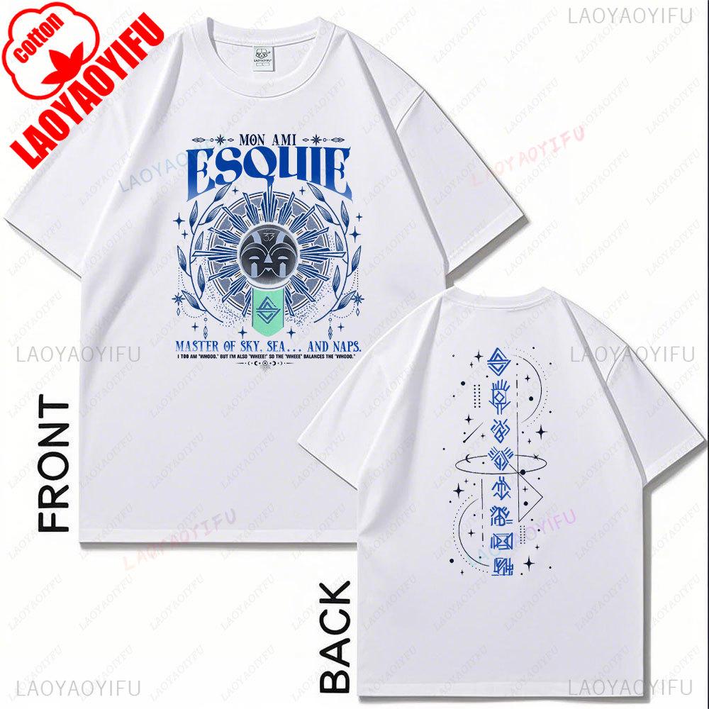 Esquie Clair Obscur Expedition 33 Women Shirt Funny Esquie Tshirt Expedition 33 Tee 2 Sided Game Shirt Women Clothing