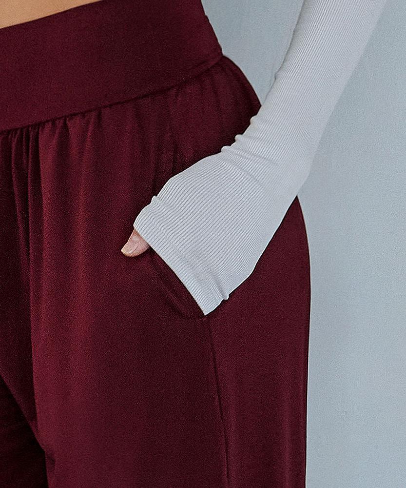 Debiweeo Nadian Harem Pants Devi-B0077-Burgundy