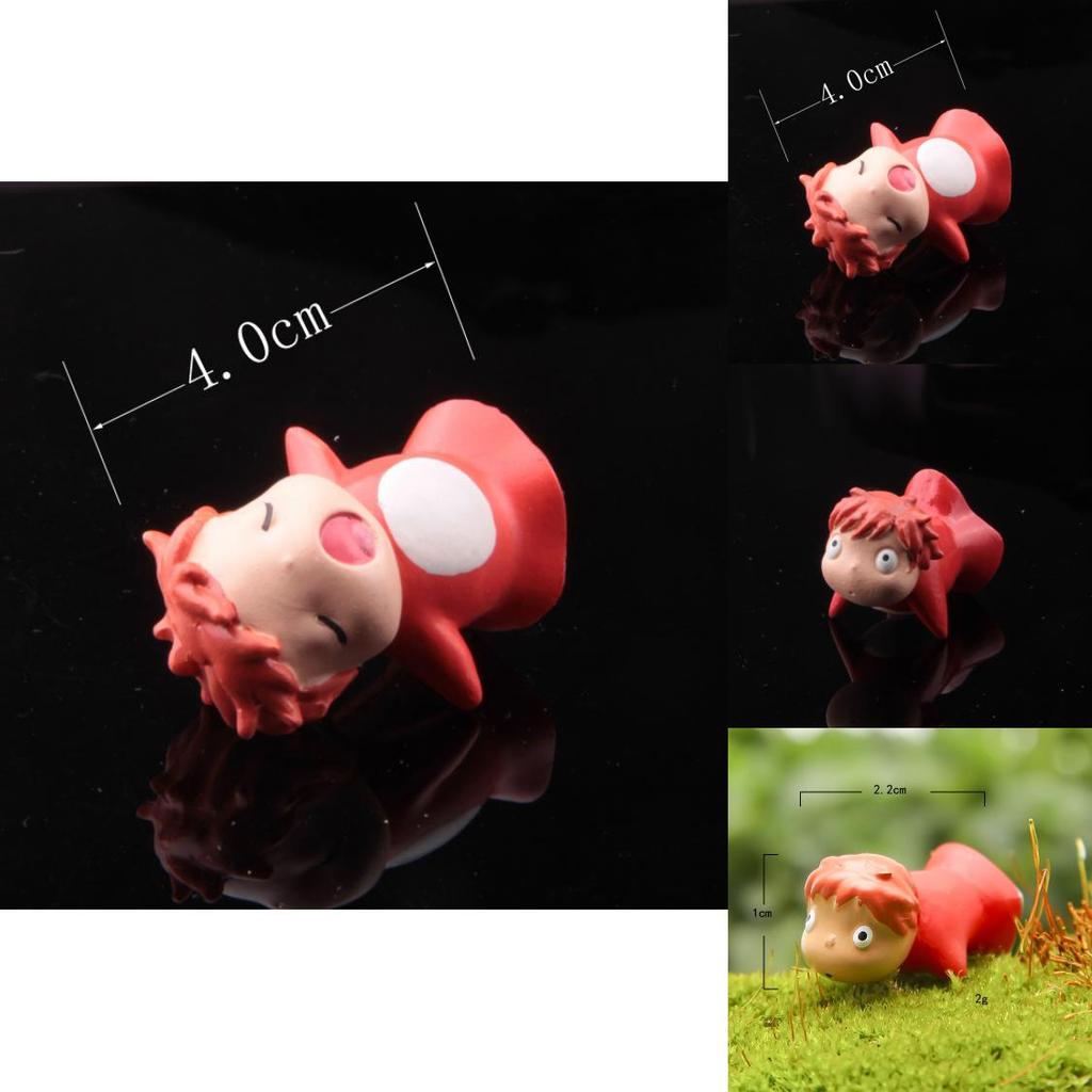 Ponyo Cartoon Goldfish Resin Mini Model Ornament For Garden And Home Office Gift Ideas