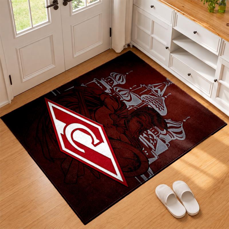 FC Spartak Moscow Carpet Door Mat for Living Room or Bedroom Protective Mat Under Chair Office Decoration Christmas Gift Birthday Present