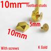 10MM Octagonal Football Studs: Polygonal Decorative Rivets & Bottom Protective Feet for Bags