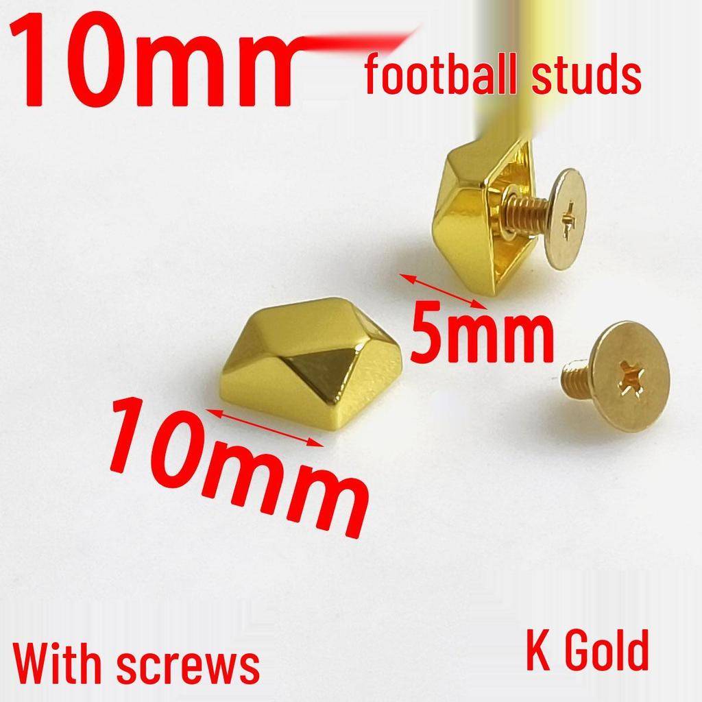 10MM Octagonal Football Studs: Polygonal Decorative Rivets & Bottom Protective Feet for Bags