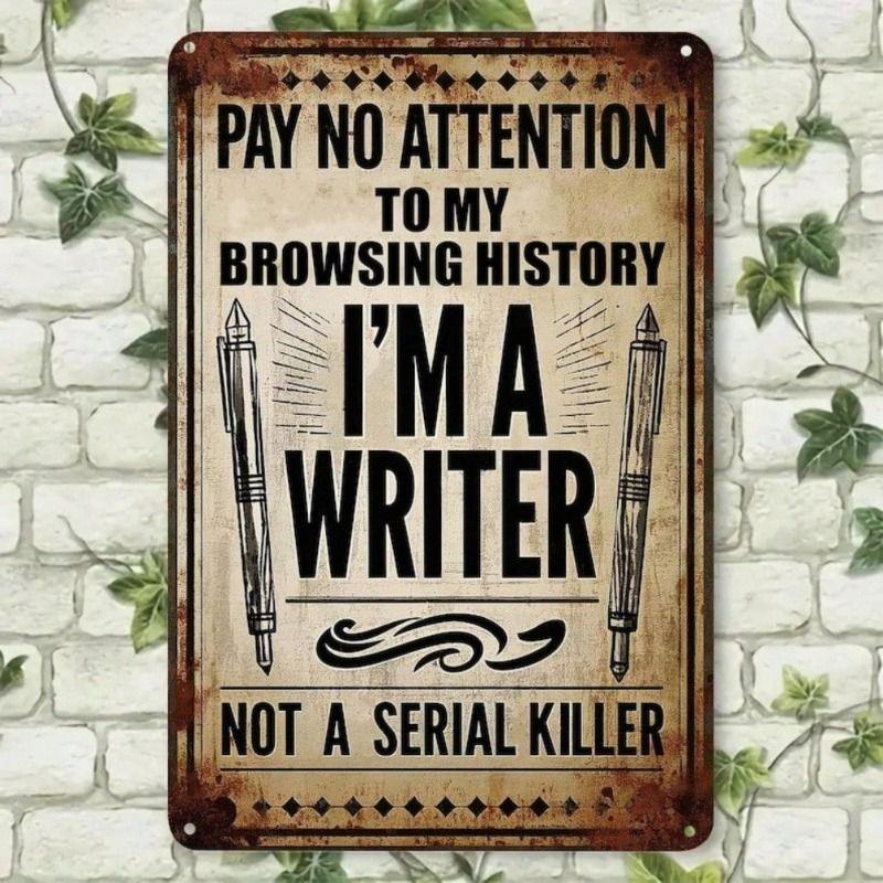 Vintage Metalen Blik Wandposter Bord 20x30cm