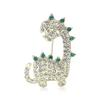 Retro Personalized Alloy Rhinestone Small Dinosaur Brooch Fashion Creative Men'S And Women'S Clothing Corsage Jewelry Pin