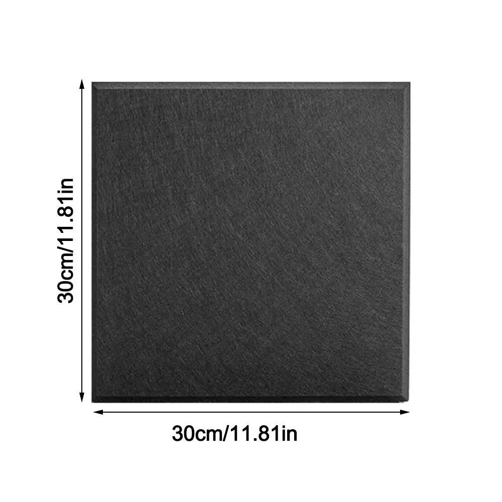 6 pieces/pack 30x30x0.9cm Room Soundproof Board DIY Self-Adhesive Sound-absorbing Foam Eco-friendly Fireproof Door Sealing Board