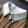 Klassischer einfarbiger falscher Kragen Chiffon abnehmbarer Revershemd falscher Kragen abnehmbar Damen Halskragen Kleidungszubehör