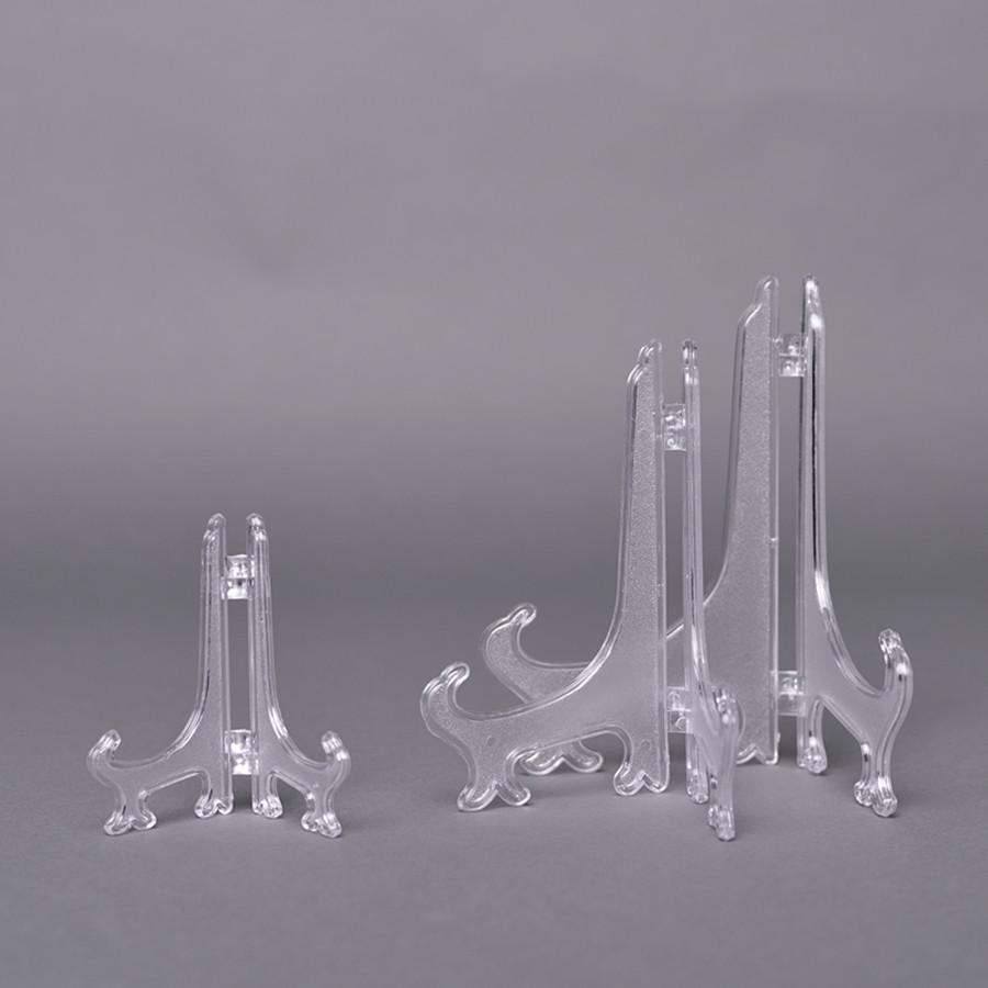 Clear Plastic Hanging Plate and Tray Stand