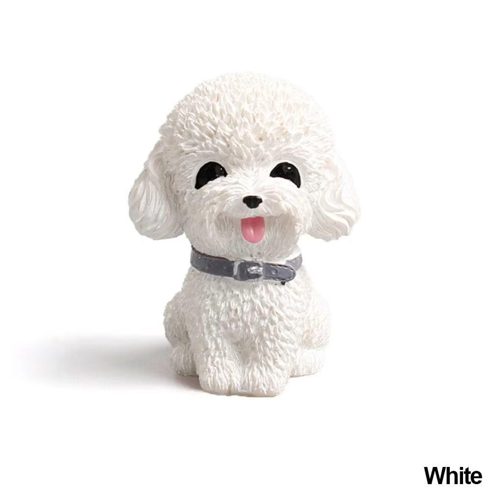 Desktop Model Dog Figurine Cute Simulated Dog Ornament Car Accessories Dog Animal Model  Car Decor