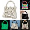 Bolso de Huesos de Esqueleto Impreso en 3D Bolso de Esqueleto Gótico Bolso Espeluznante Realista de Caja Torácica Bolsillo Funcional Fiesta Temática de Halloween