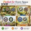 Decorative Spinner for Trees And Fences Outdoor Owl/Hummingbird/Flower/Tree of Life/Rooster Wind Spinners, Reflective Spinners Garden Decor,