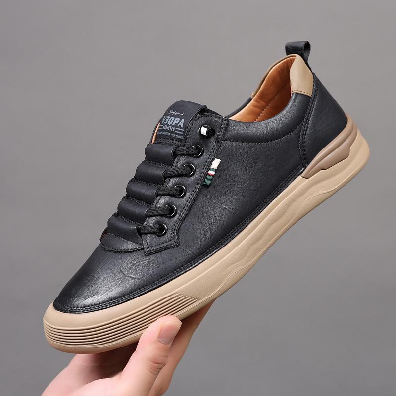 Fashion Fashion Platform Leather Sneakers for Men Designer Soft-soled Casual Male Board Shoes New Spring Autumn Sports Zapatos De Hombre