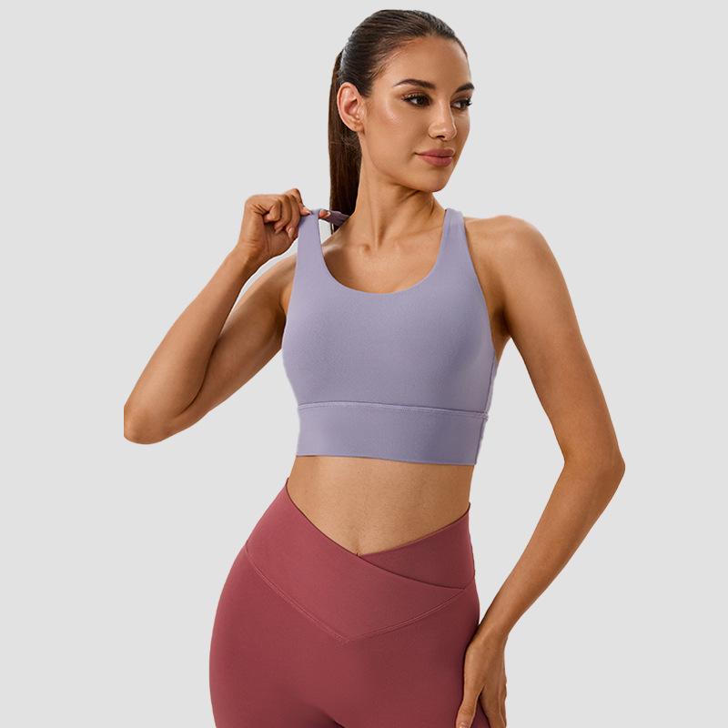 

Women s Cross Back Yoga Bra - Bare Feel, Shockproof, High-Intensity Support 10 (62.5-70 kg)