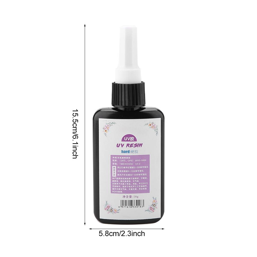 DIY Kristall Transparent UV Schnelltrocknender Kleber Hart Aushärtendes Harzgel 50g