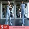 Conjunto de Fitness de Verano de Alta Gama para Mujer - Secado Rápido para Yoga y Pilates - Ropa Exterior de Manga Corta
