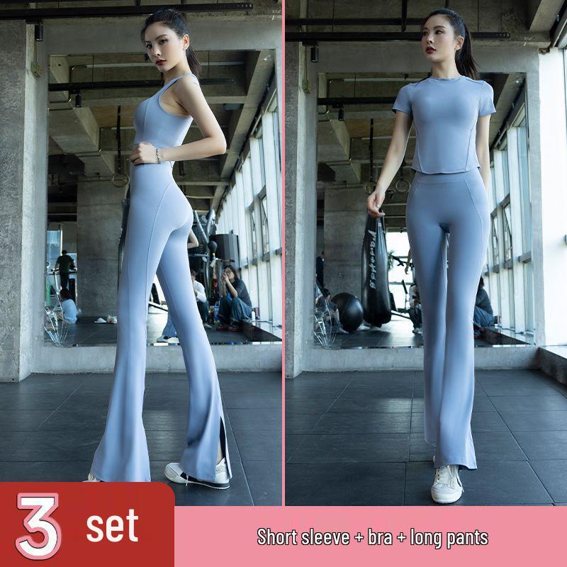 Conjunto de Fitness de Verano de Alta Gama para Mujer - Secado Rápido para Yoga y Pilates - Ropa Exterior de Manga Corta