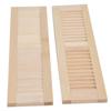 2pcs 1:12 Dollhouse Wooden Shutters Miniature Unpainted Blind Window Ornaments Accessories