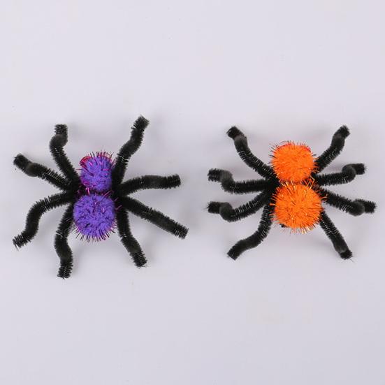 Halloween Spider Hair Clip for Kids Adults Furry Spider Hair