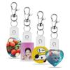 M-Modern-4PCS LED Sublimation Blank Keychain Acrylic Lighted Transfer DIY Crafts Fall Thanksgiving Christmas Keychain Gift Round