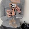 Autumn and Winter Brown Leopard Print Cute Big Eyes Small Jade Portable Rope Suitable for iPhone11promax Apple 11 Mobile Phone Case 11