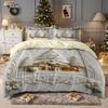 3ks imitace reliéfu potisk vánočního stromku bezjádrová sada přikrývky více velikostí ložnice kolej ložní prádlo dekorace pratelné v pračce