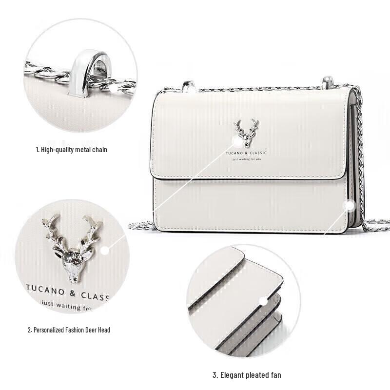 TUCANO Women's Small Leather Chain Shoulder Bag