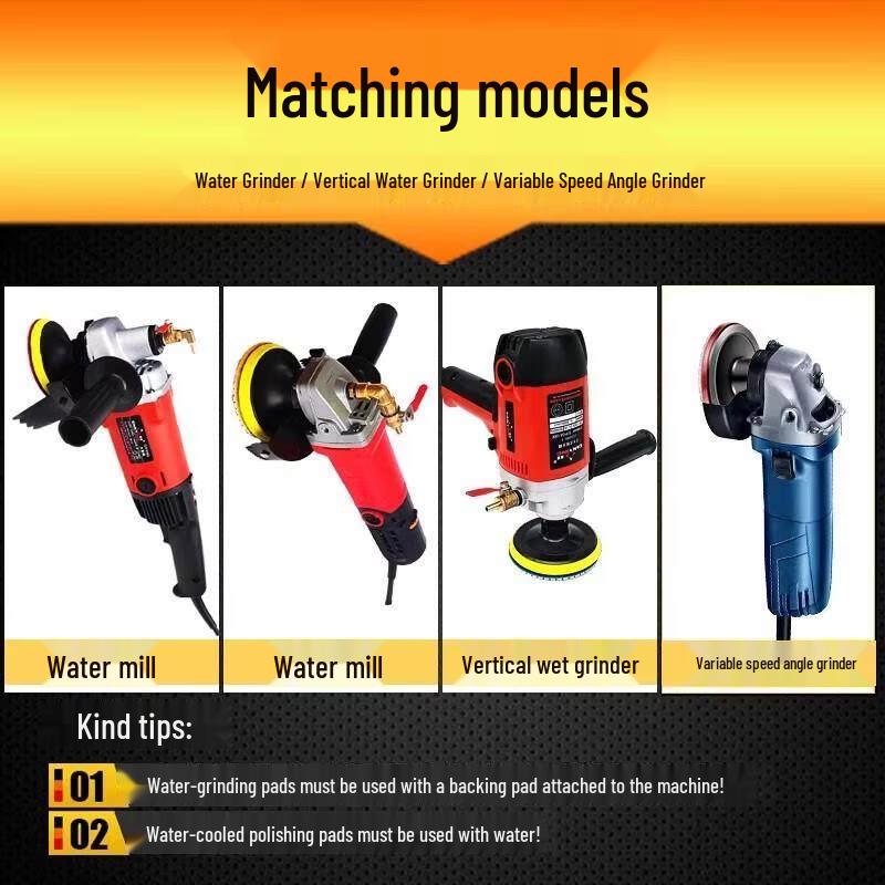 10cm Diamond Polishing Pads for Stone & Terrazzo (300 Grit, 10-Pack)